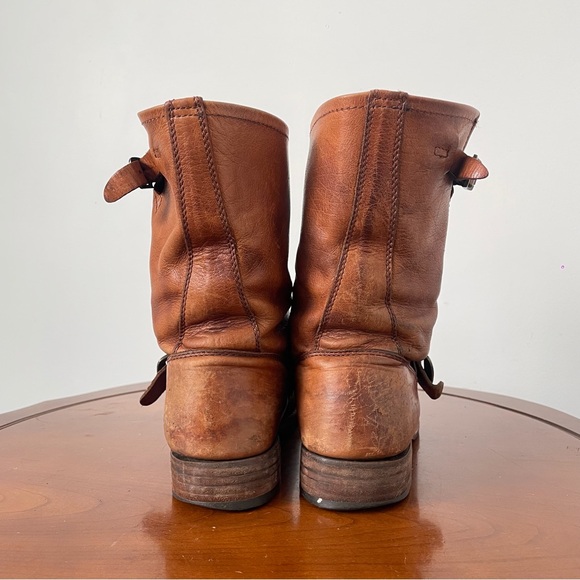 Frye Veronica Short Brown Cognac Leather Riding Boot | US 7.5 - Picture 4 of 9